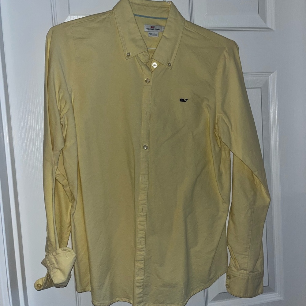 Vineyard Vines Yellow Casual Button Down Shirt